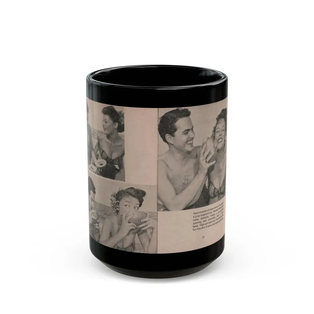 Sheree North #160 - Pages 26 & 27 from 66 PHOTOGRAPHS OF Sheree NORTH U.K. Pocket Mag. (Vintage Female Icon) Black Coffee Mug 15oz - Go Mug Yourself