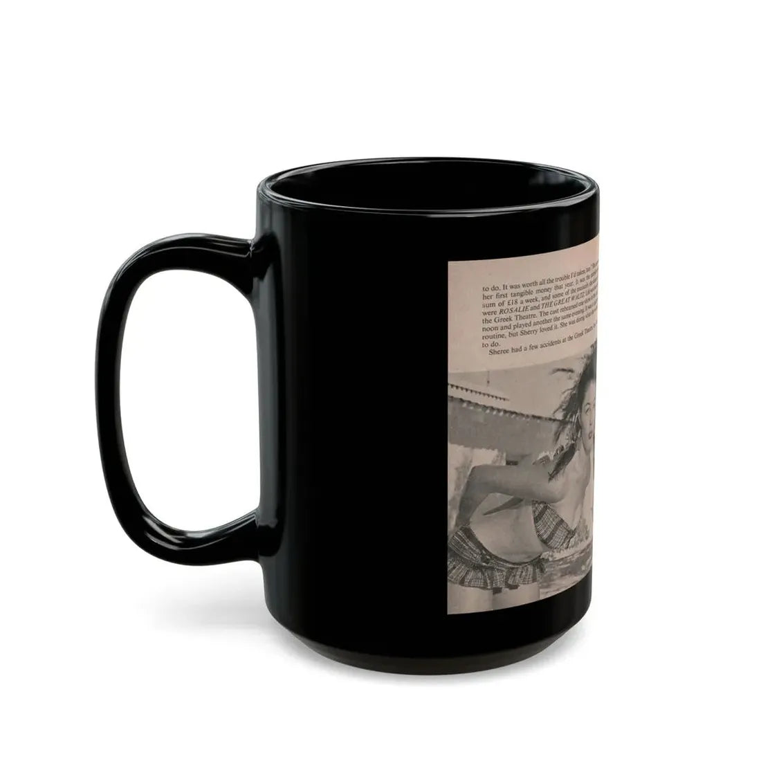 Sheree North #163 - Pages 32 & 33 from 66 PHOTOGRAPHS OF Sheree NORTH U.K. Pocket Mag. (Vintage Female Icon) Black Coffee Mug - Go Mug Yourself