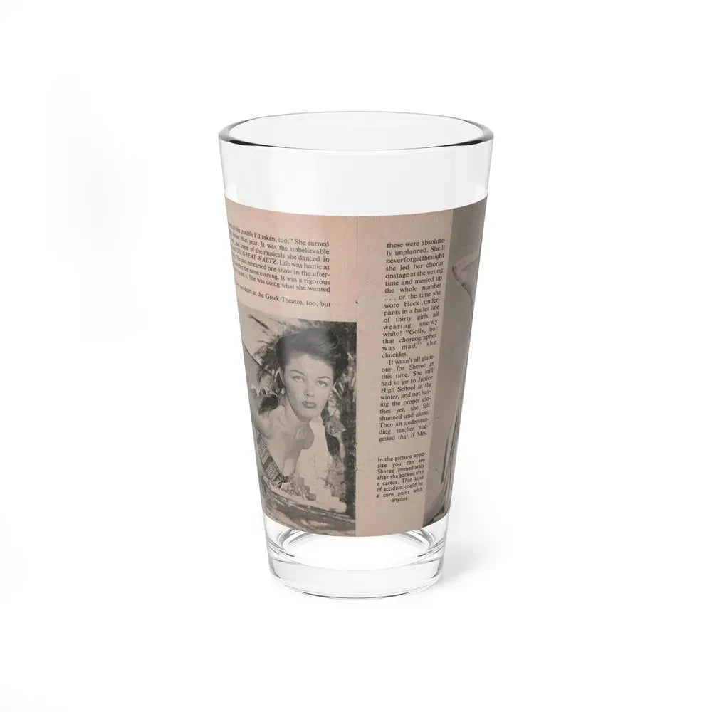 Sheree North #163 - Pages 32 & 33 from 66 PHOTOGRAPHS OF Sheree NORTH U.K. Pocket Mag. (Vintage Female Icon) Pint Glass 16oz 16oz - Go Mug Yourself