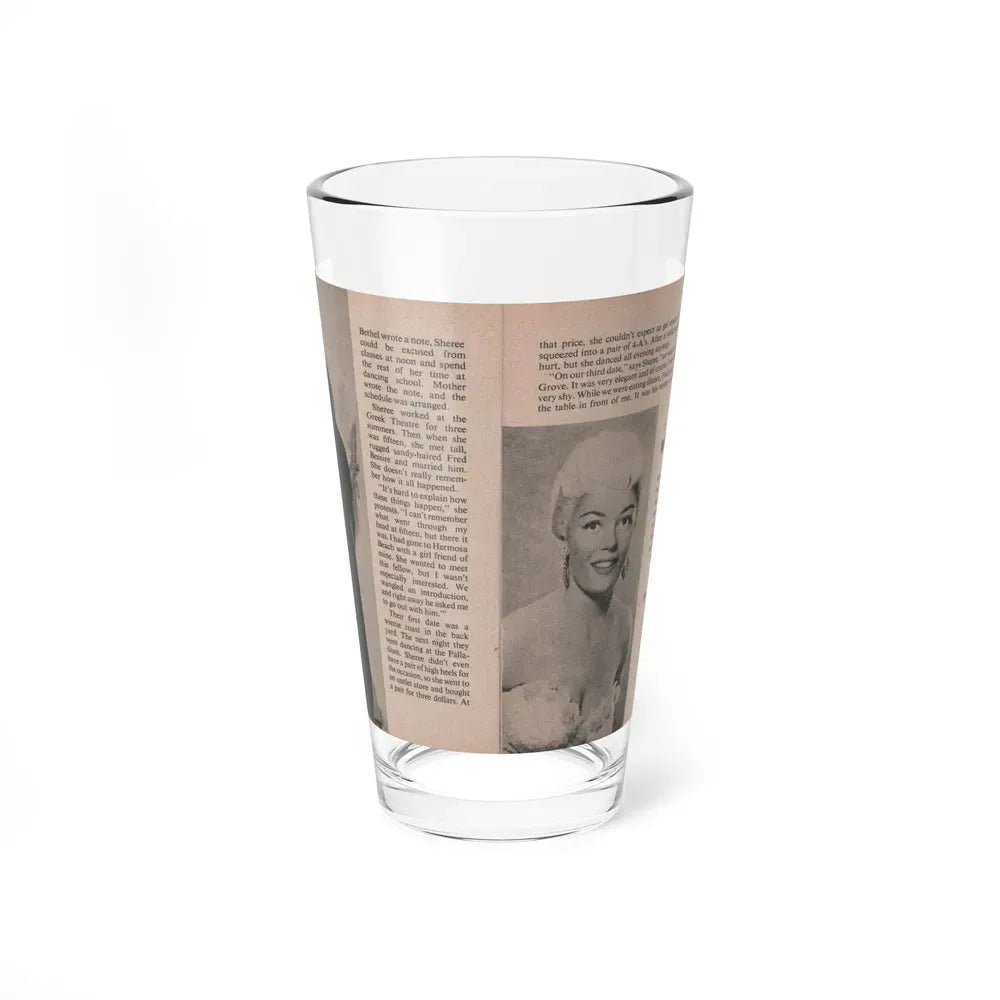 Sheree North #165 - Pages 36 & 37 from 66 PHOTOGRAPHS OF Sheree NORTH U.K. Pocket Mag. (Vintage Female Icon) Pint Glass 16oz 16oz - Go Mug Yourself