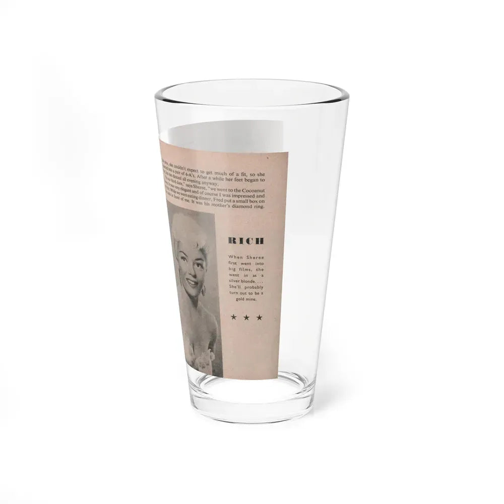 Sheree North #165 - Pages 36 & 37 from 66 PHOTOGRAPHS OF Sheree NORTH U.K. Pocket Mag. (Vintage Female Icon) Pint Glass 16oz - Go Mug Yourself