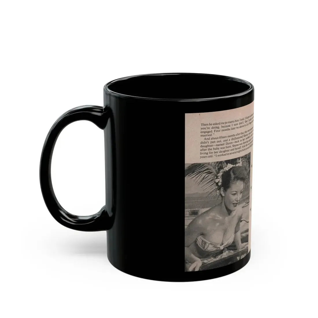 Sheree North #166 - Pages 38 & 39 from 66 PHOTOGRAPHS OF Sheree NORTH U.K. Pocket Mag. (Vintage Female Icon) Black Coffee Mug - Go Mug Yourself