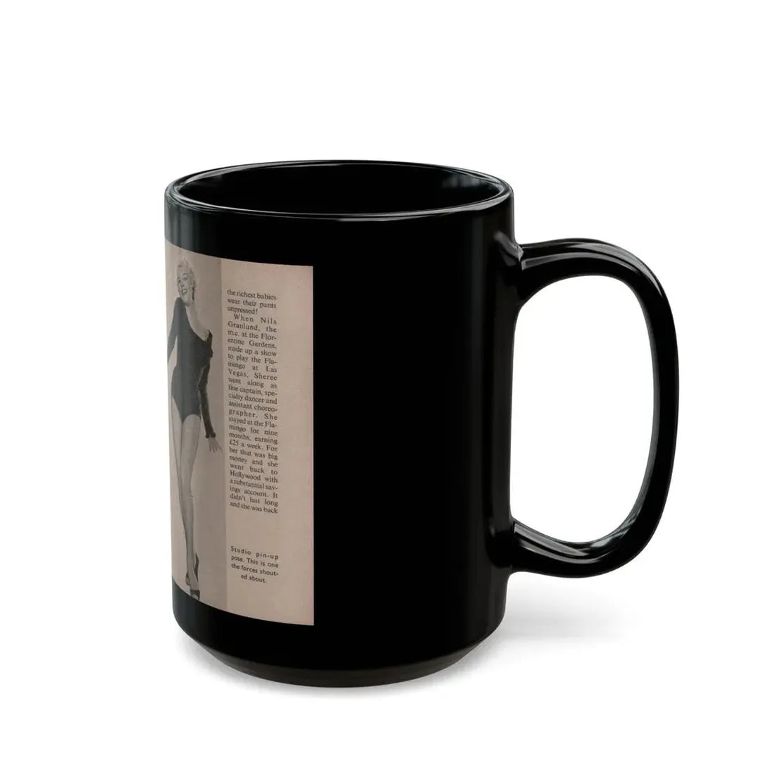 Sheree North #167 - Pages 40 & 41 from 66 PHOTOGRAPHS OF Sheree NORTH U.K. Pocket Mag. (Vintage Female Icon) Black Coffee Mug - Go Mug Yourself