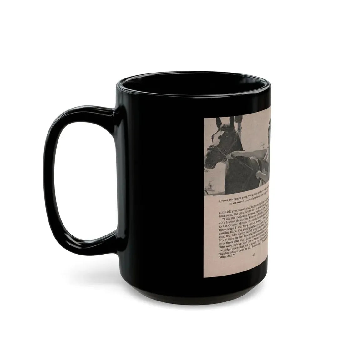 Sheree North #168 - Pages 42 & 43 from 66 PHOTOGRAPHS OF Sheree NORTH U.K. Pocket Mag. (Vintage Female Icon) Black Coffee Mug - Go Mug Yourself
