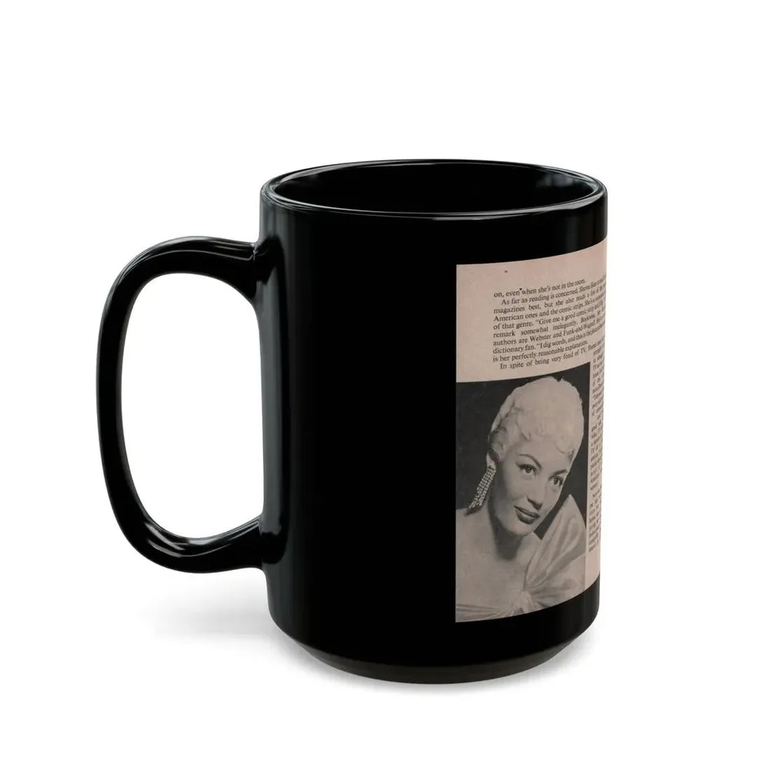 Sheree North #173 - Pages 52 & 53 from 66 PHOTOGRAPHS OF Sheree NORTH U.K. Pocket Mag. (Vintage Female Icon) Black Coffee Mug - Go Mug Yourself