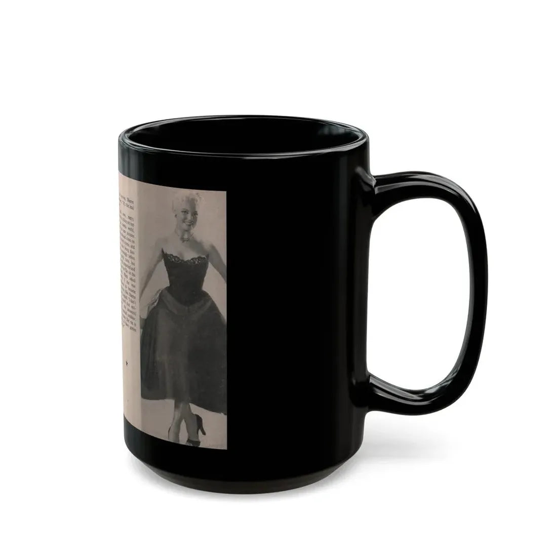 Sheree North #174 - Pages 54 & 55 from 66 PHOTOGRAPHS OF Sheree NORTH U.K. Pocket Mag. (Vintage Female Icon) Black Coffee Mug - Go Mug Yourself