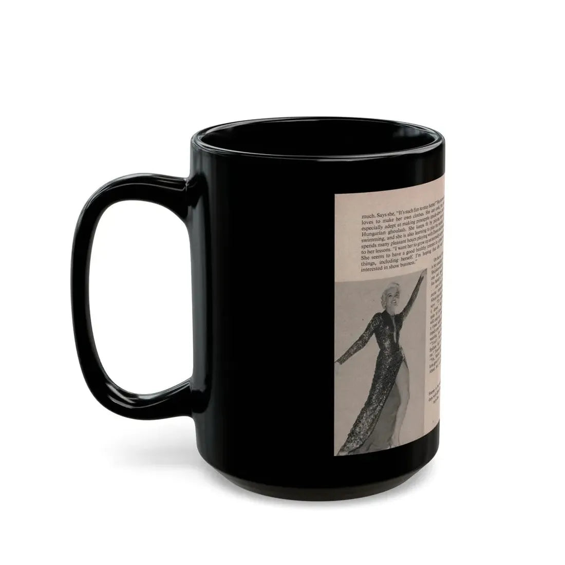 Sheree North #174 - Pages 54 & 55 from 66 PHOTOGRAPHS OF Sheree NORTH U.K. Pocket Mag. (Vintage Female Icon) Black Coffee Mug - Go Mug Yourself