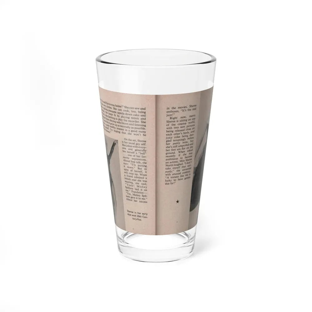Sheree North #174 - Pages 54 & 55 from 66 PHOTOGRAPHS OF Sheree NORTH U.K. Pocket Mag. (Vintage Female Icon) Pint Glass 16oz 16oz - Go Mug Yourself
