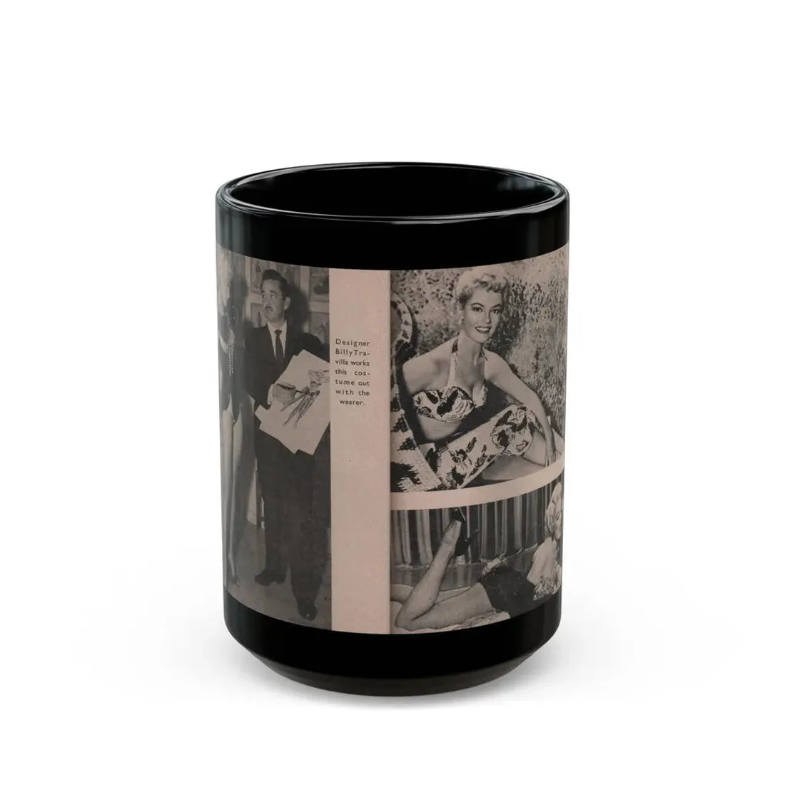 Sheree North #175 - Pages 56 & 57 from 66 PHOTOGRAPHS OF Sheree NORTH U.K. Pocket Mag. (Vintage Female Icon) Black Coffee Mug 15oz - Go Mug Yourself