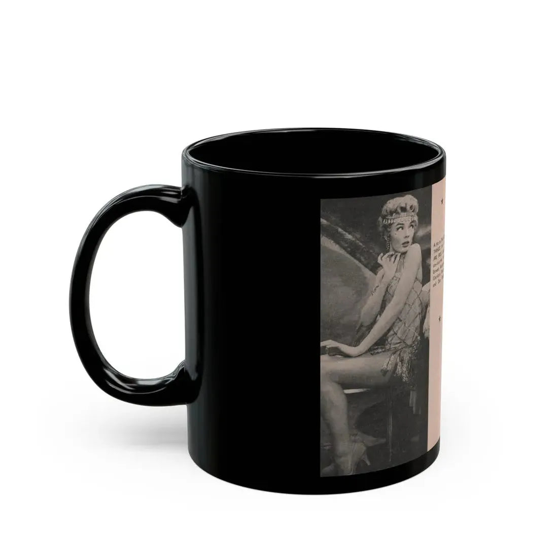 Sheree North #177 - Pages 61 & 62 from 66 PHOTOGRAPHS OF Sheree NORTH U.K. Pocket Mag. (Vintage Female Icon) Black Coffee Mug - Go Mug Yourself