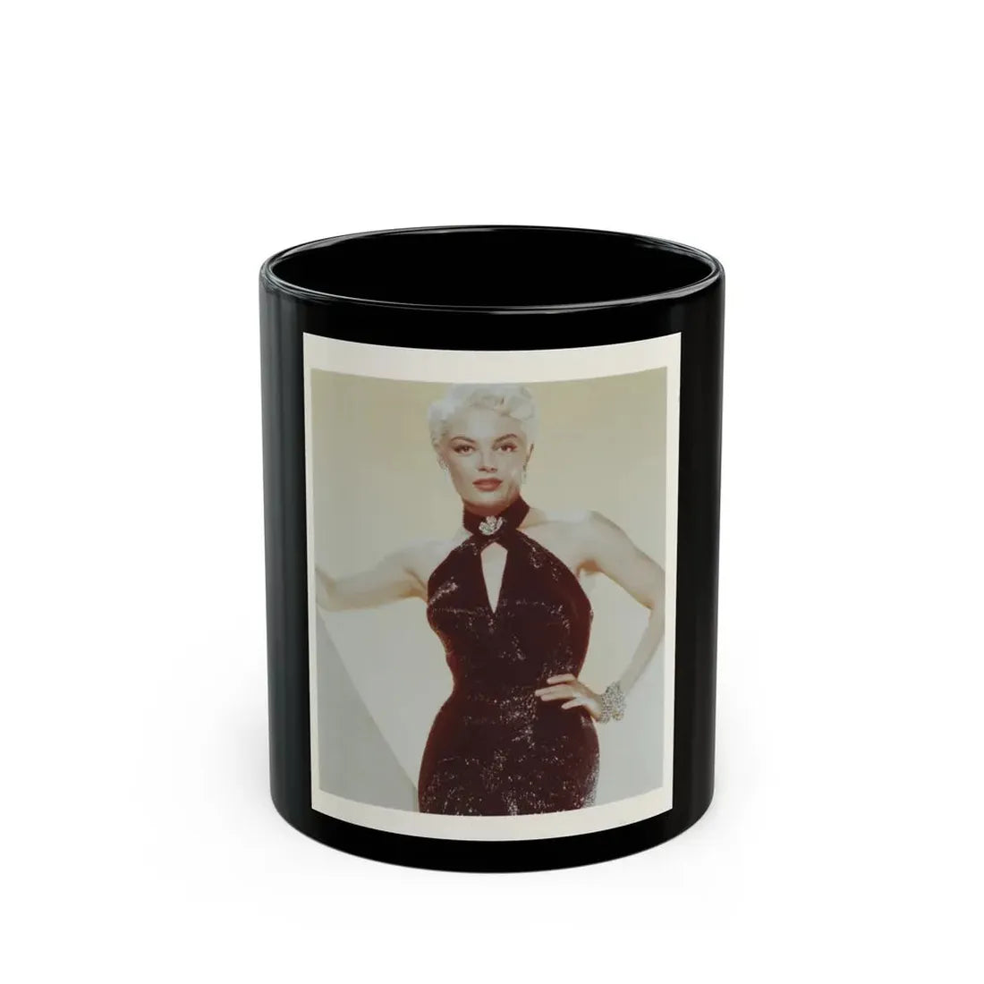 Sheree North #18 (Vintage Female Icon) Black Coffee Mug 11oz - Go Mug Yourself