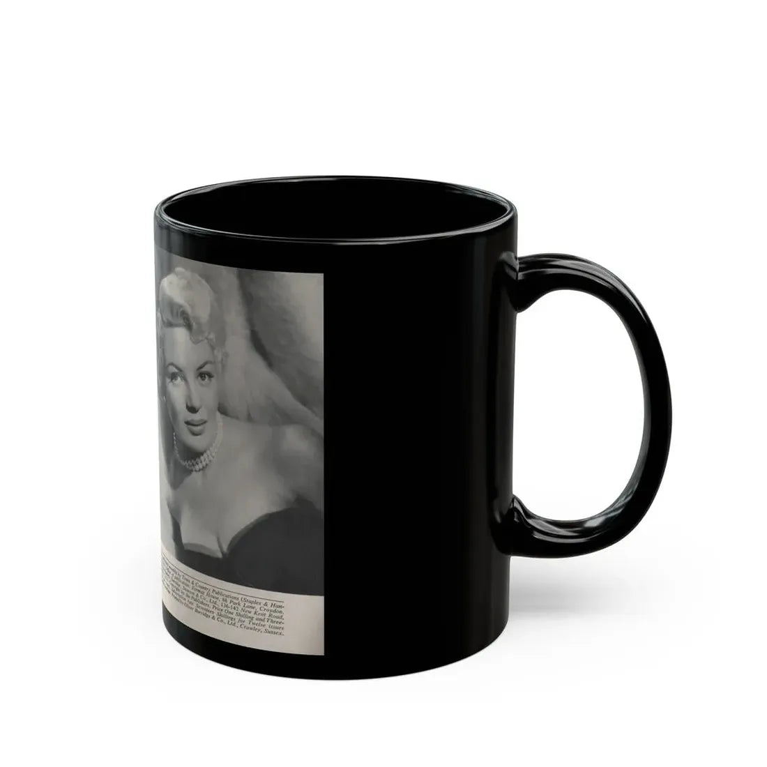 Sheree North #180 - Pages 67 & 68 from 66 PHOTOGRAPHS OF Sheree NORTH U.K. Pocket Mag. (Vintage Female Icon) Black Coffee Mug - Go Mug Yourself