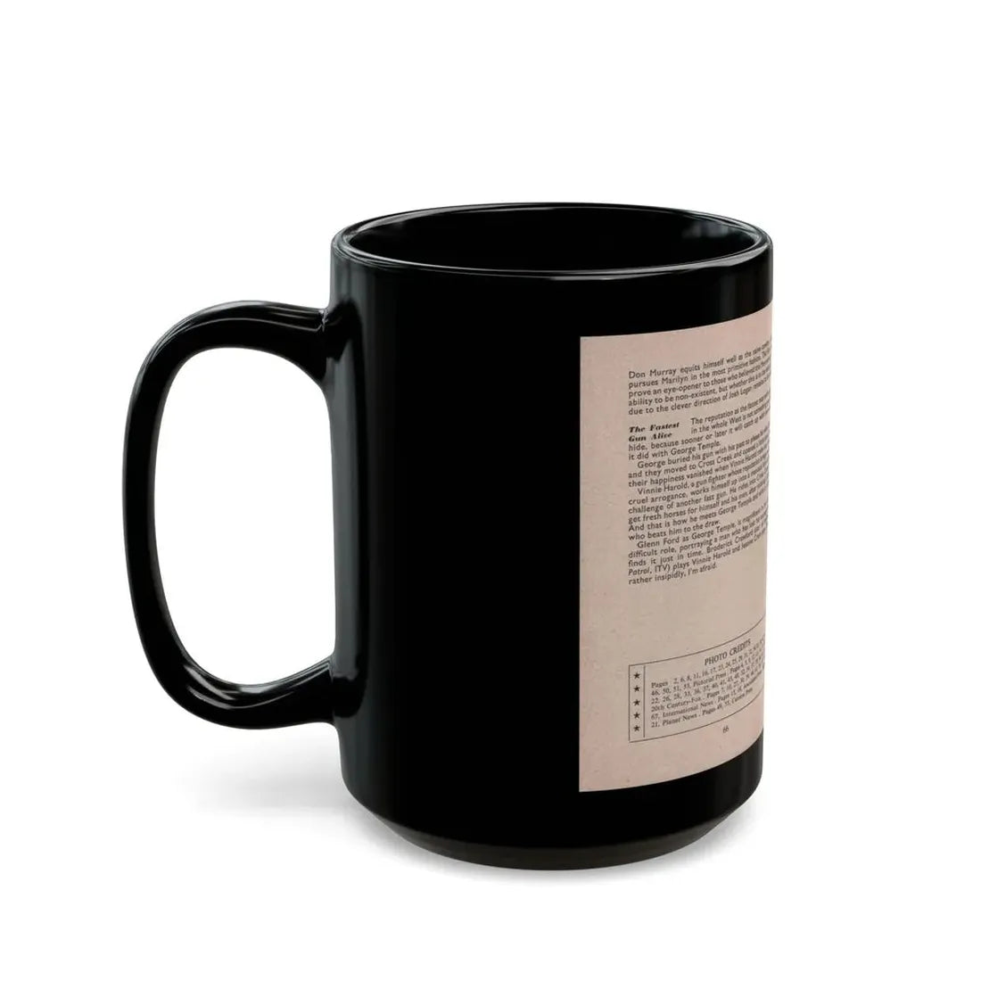 Sheree North #180 - Pages 67 & 68 from 66 PHOTOGRAPHS OF Sheree NORTH U.K. Pocket Mag. (Vintage Female Icon) Black Coffee Mug - Go Mug Yourself
