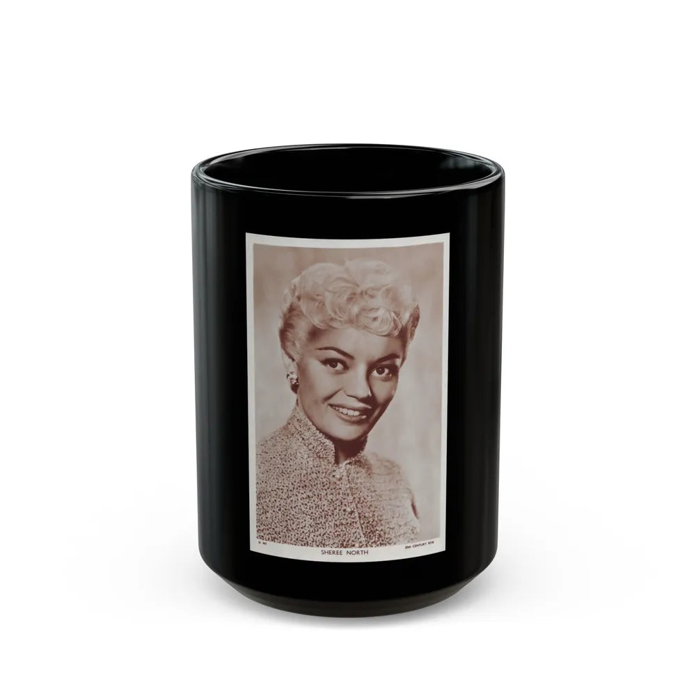 Sheree North #182 (Vintage Female Icon) Black Coffee Mug-15oz-Go Mug Yourself