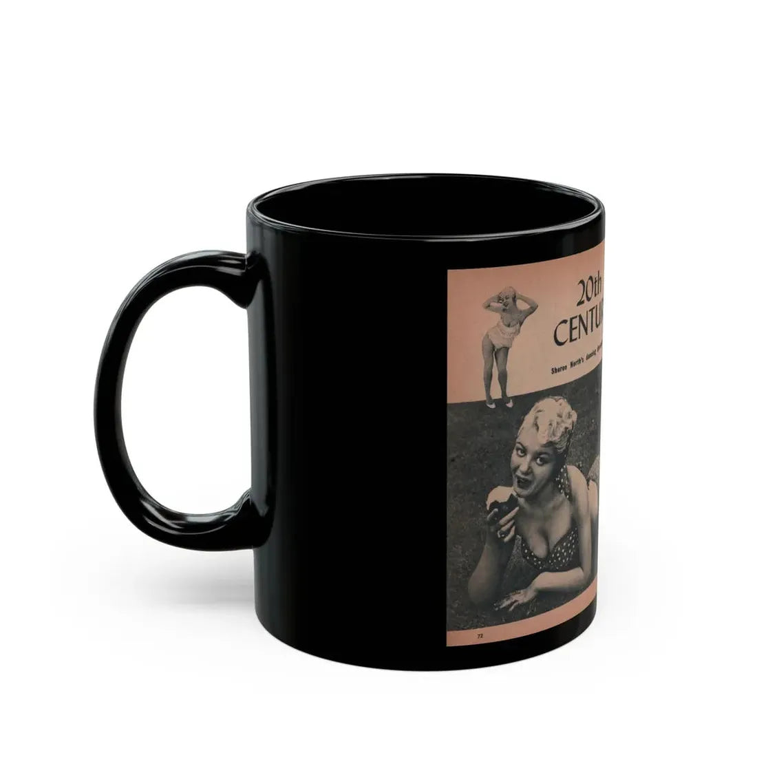 Sheree North #195 - Pages 1 & 2 of 6 with, 2 B&W Photos & Article from EYE Digest Mag. Oct. 53 (Vintage Female Icon) Black Coffee Mug - Go Mug Yourself