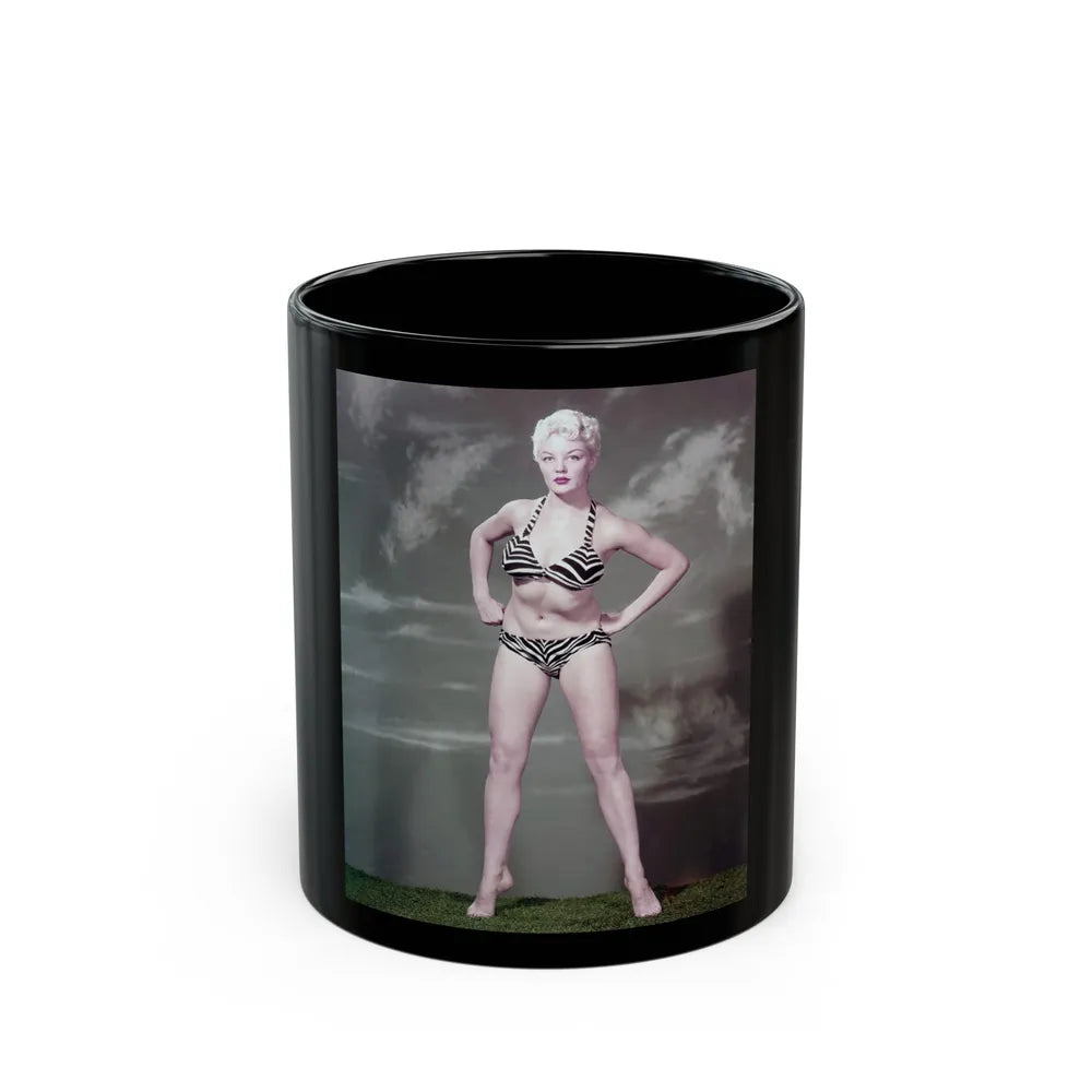 Sheree North #205 (Vintage Female Icon) Black Coffee Mug-11oz-Go Mug Yourself