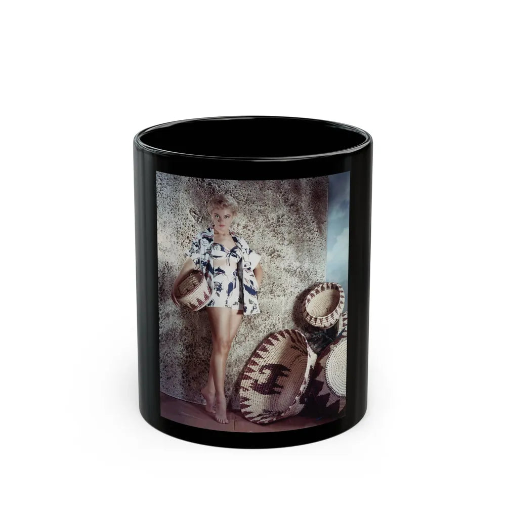 Sheree North #212 (Vintage Female Icon) Black Coffee Mug-11oz-Go Mug Yourself