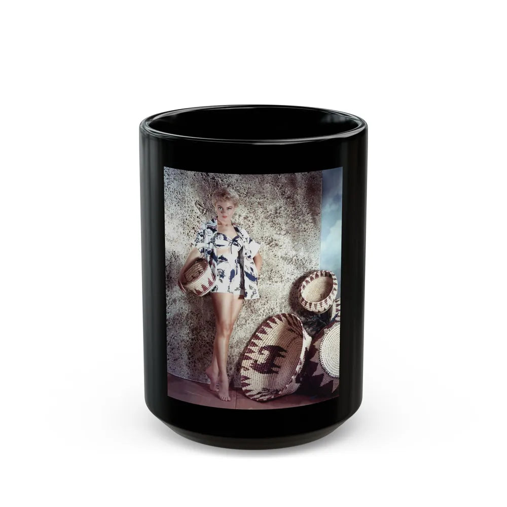 Sheree North #2122 (Vintage Female Icon) Black Coffee Mug-15oz-Go Mug Yourself