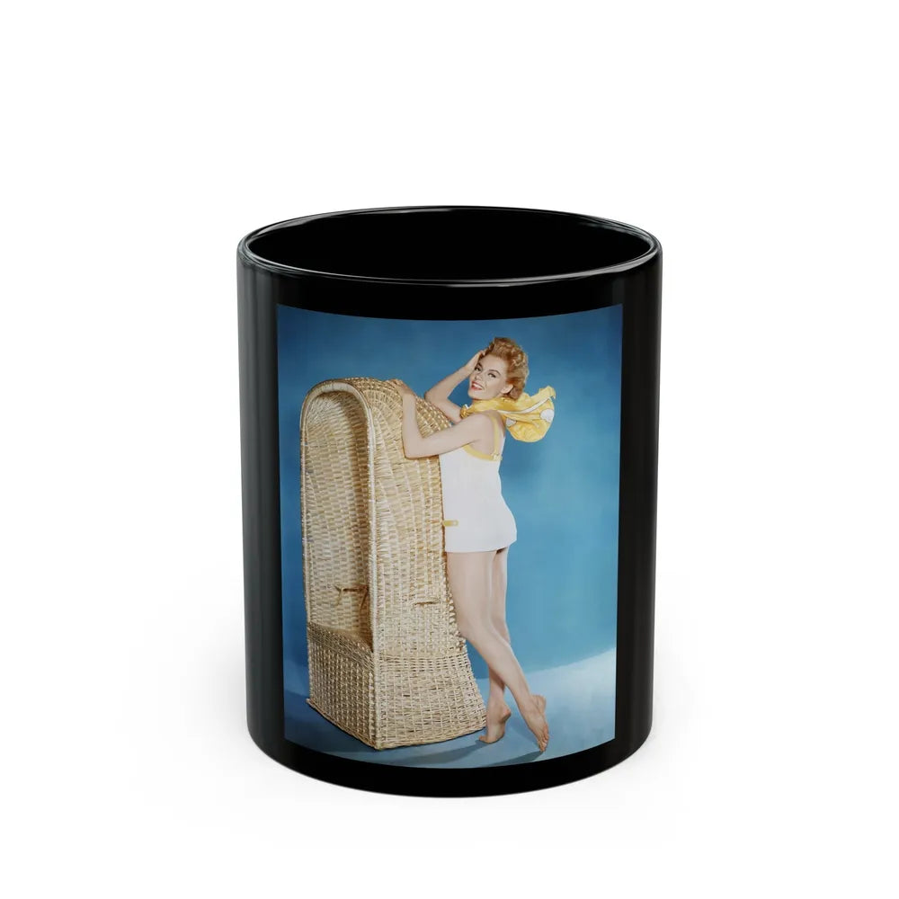 Sheree North #216 (Vintage Female Icon) Black Coffee Mug-11oz-Go Mug Yourself