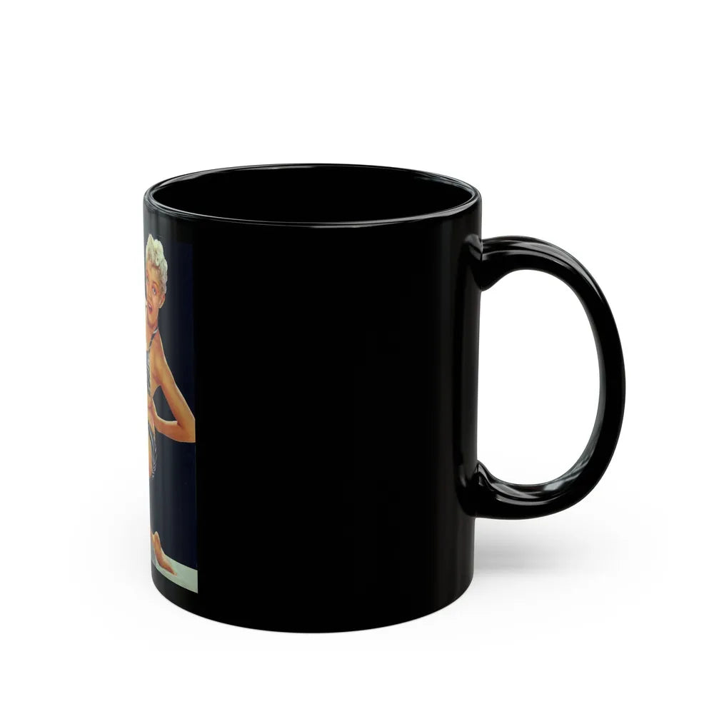 Sheree North #220 (Vintage Female Icon) Black Coffee Mug-Go Mug Yourself