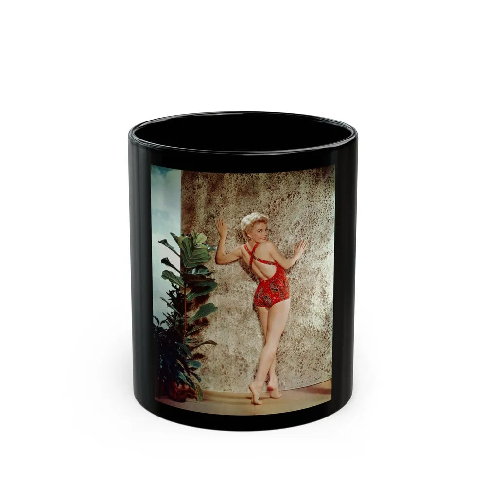 Sheree North #221 (Vintage Female Icon) Black Coffee Mug-11oz-Go Mug Yourself
