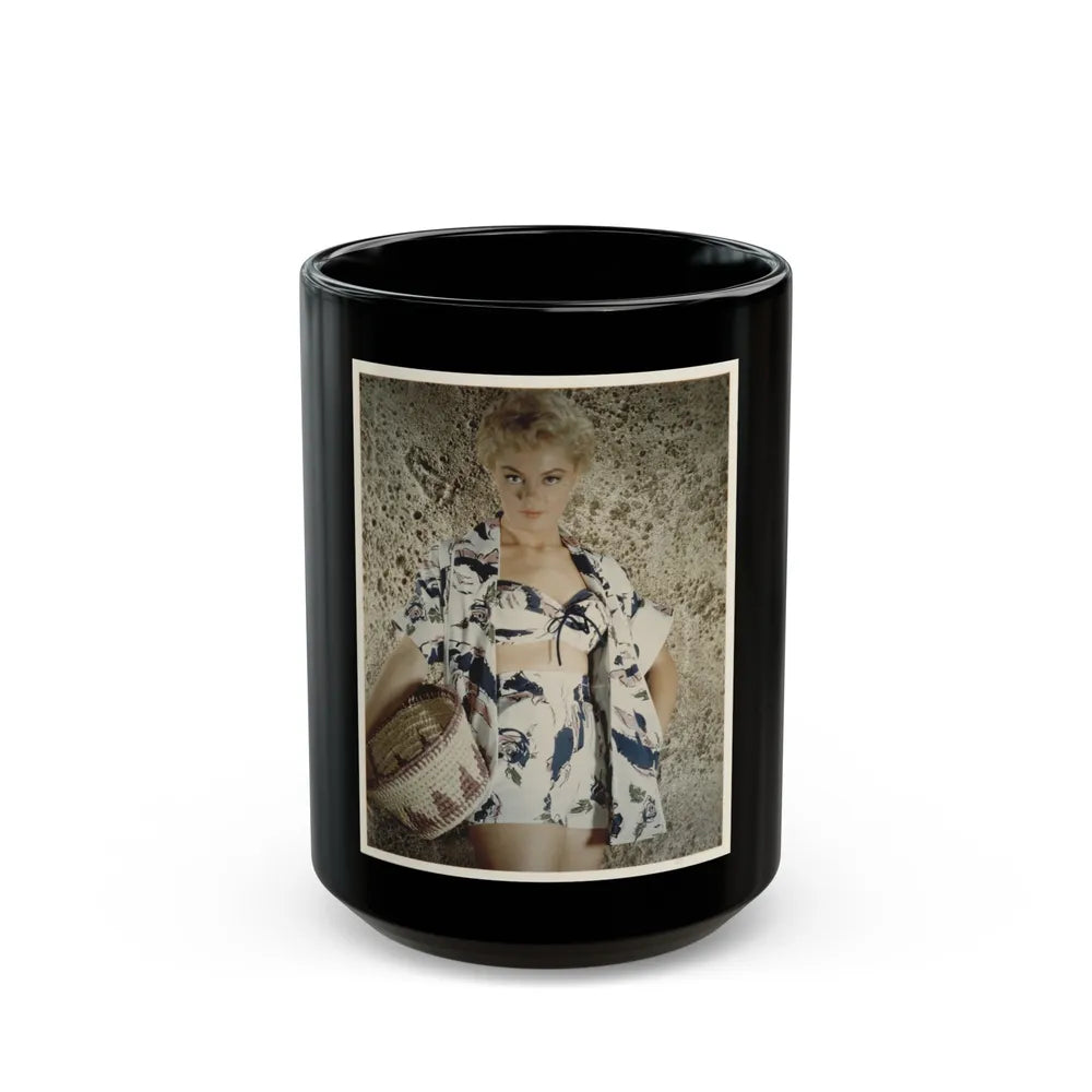 Sheree North #223 (Vintage Female Icon) Black Coffee Mug-15oz-Go Mug Yourself
