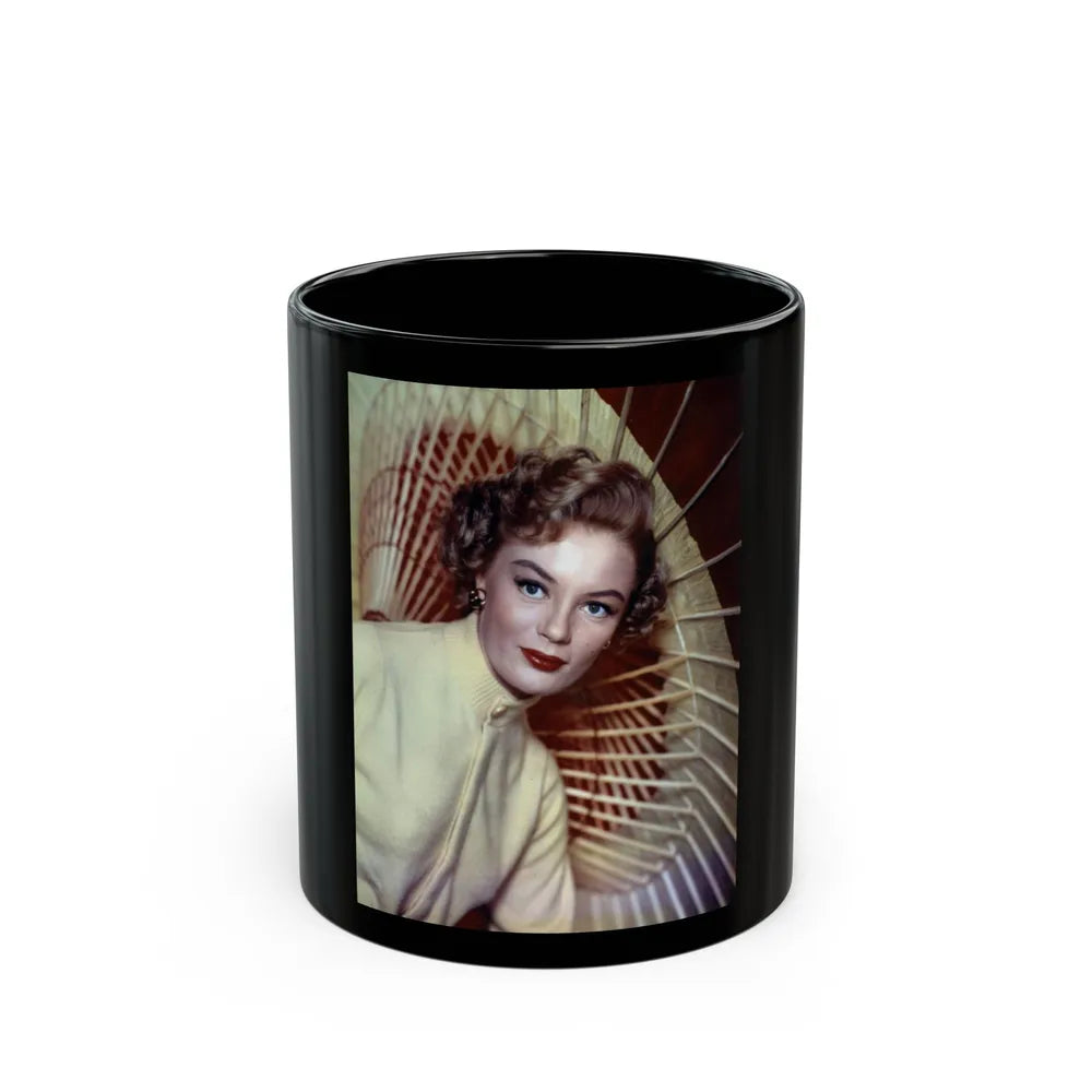 Sheree North #2351 (Vintage Female Icon) Black Coffee Mug-11oz-Go Mug Yourself