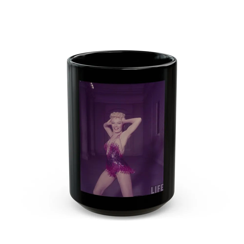 Sheree North #244 (Vintage Female Icon) Black Coffee Mug-15oz-Go Mug Yourself