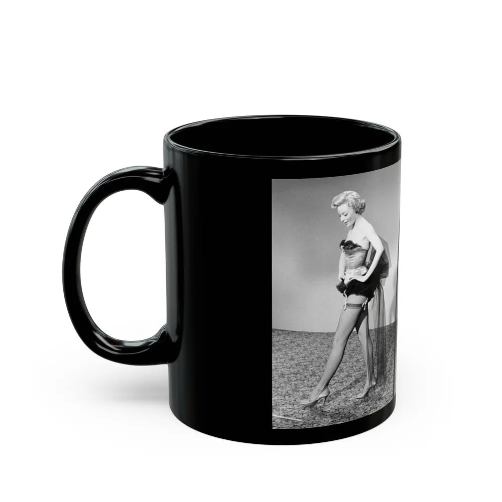Sheree North #248 (Vintage Female Icon) Black Coffee Mug-Go Mug Yourself