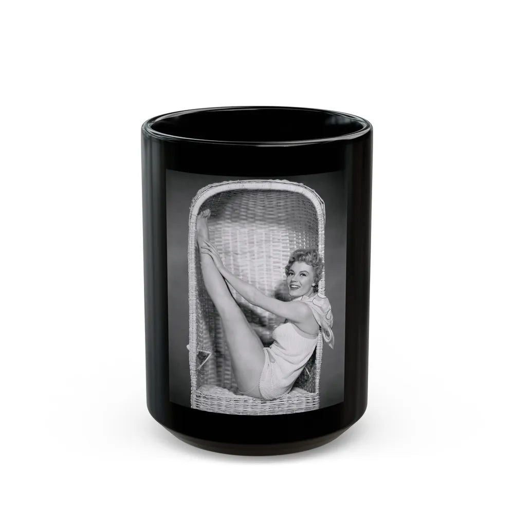 Sheree North #2511 (Vintage Female Icon) Black Coffee Mug-15oz-Go Mug Yourself