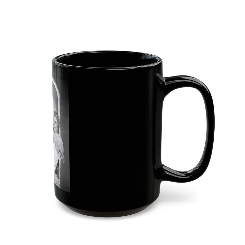 Sheree North #2511 (Vintage Female Icon) Black Coffee Mug-Go Mug Yourself