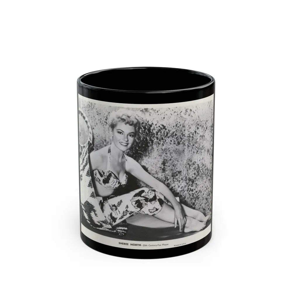 Sheree North #256 (Vintage Female Icon) Black Coffee Mug-11oz-Go Mug Yourself