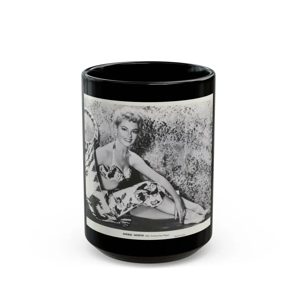 Sheree North #256 (Vintage Female Icon) Black Coffee Mug-15oz-Go Mug Yourself