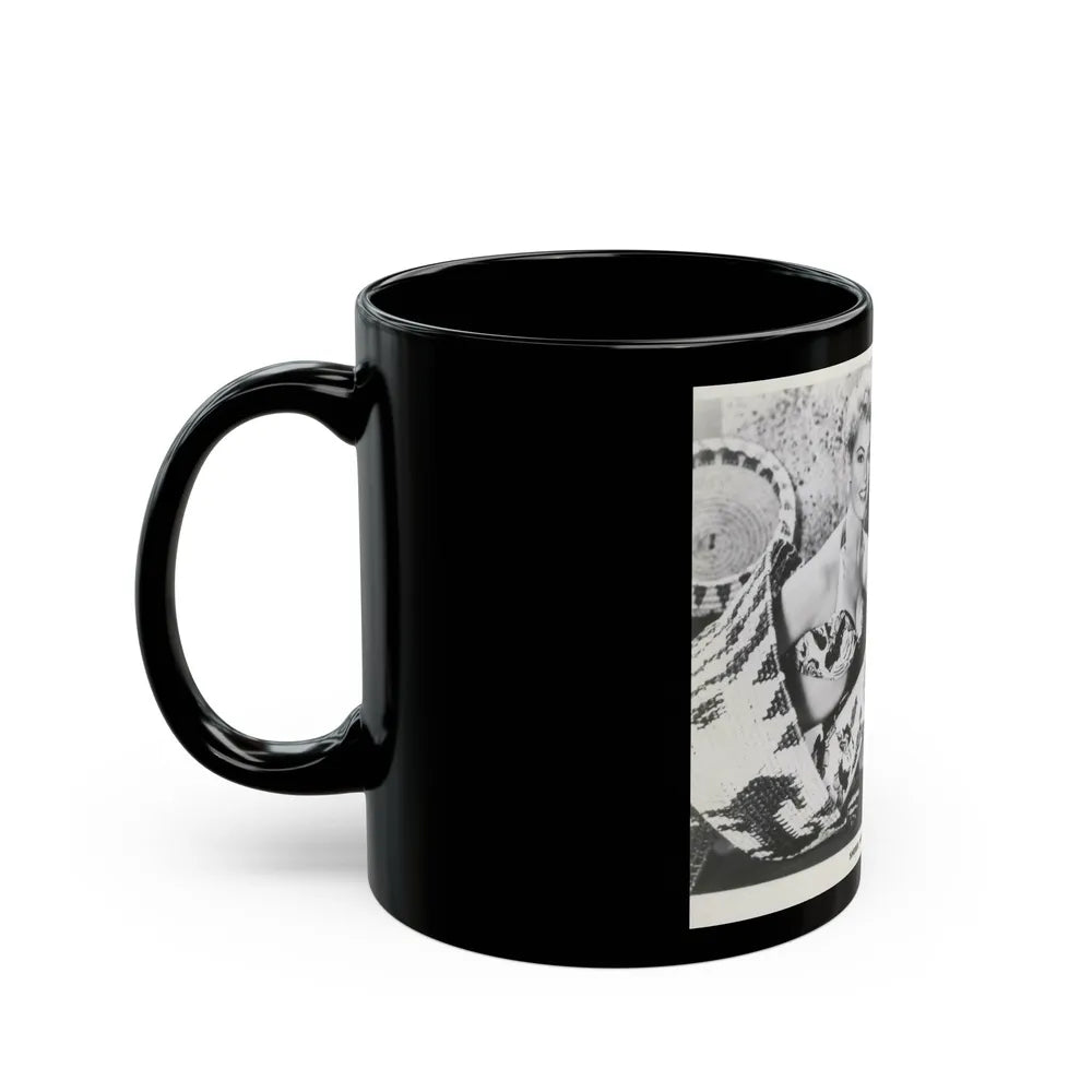 Sheree North #256 (Vintage Female Icon) Black Coffee Mug-Go Mug Yourself
