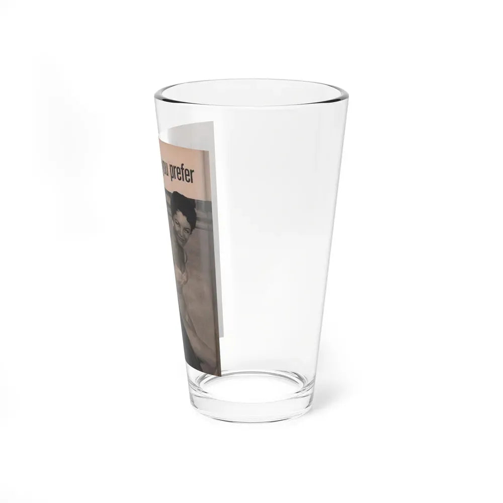 Sheree North #258 - Earl Wilson's Showgirls Mag. '56 - 2 B&W Photos (Vintage Female Icon) Pint Glass 16oz - Go Mug Yourself