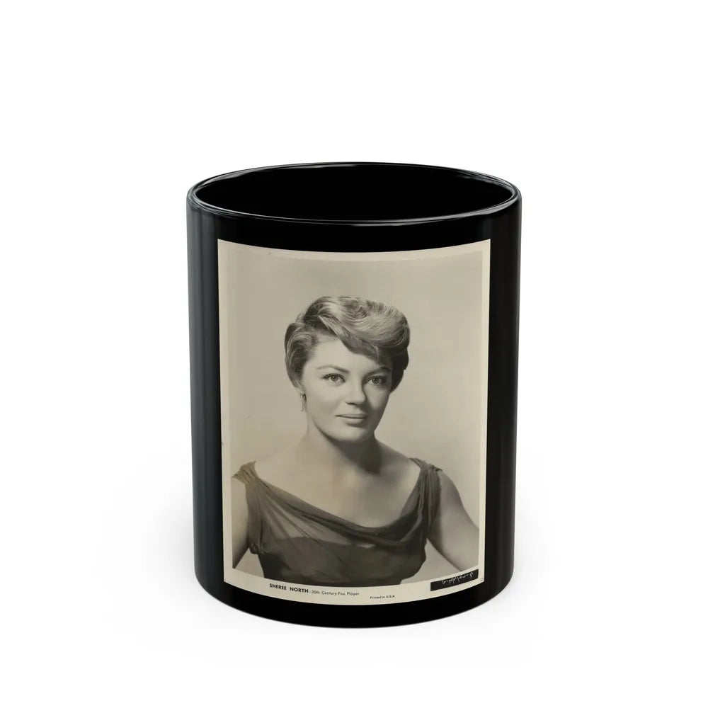 Sheree North #264 (Vintage Female Icon) Black Coffee Mug-11oz-Go Mug Yourself