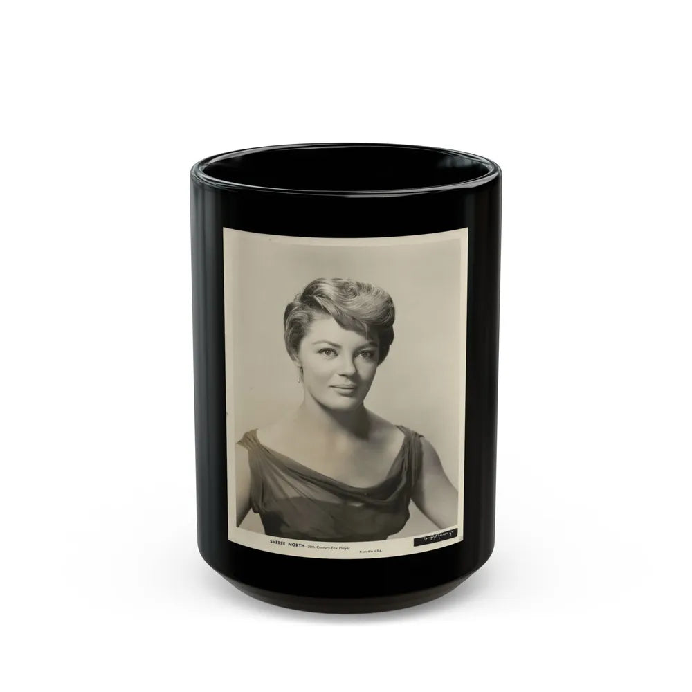Sheree North #264 (Vintage Female Icon) Black Coffee Mug-15oz-Go Mug Yourself