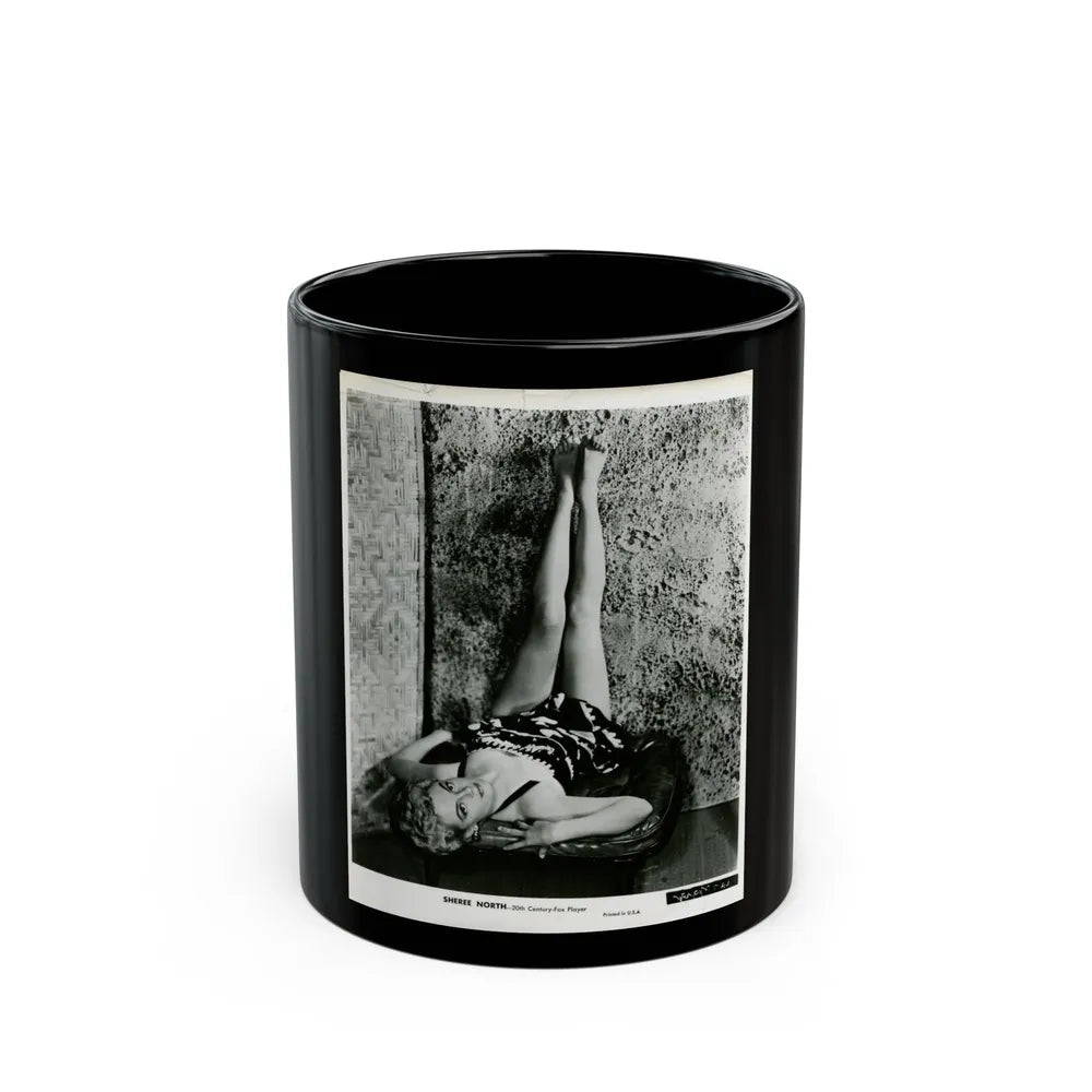 Sheree North #265 (Vintage Female Icon) Black Coffee Mug-11oz-Go Mug Yourself
