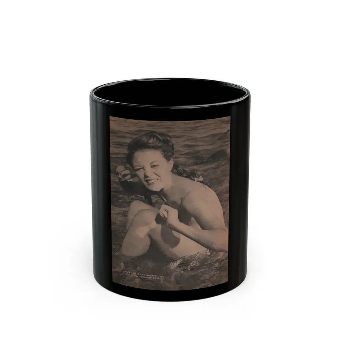 Sheree North #280 - Man To Man Mag. April '56 - 1 B&W Photo & Caption (Vintage Female Icon) Black Coffee Mug 11oz - Go Mug Yourself