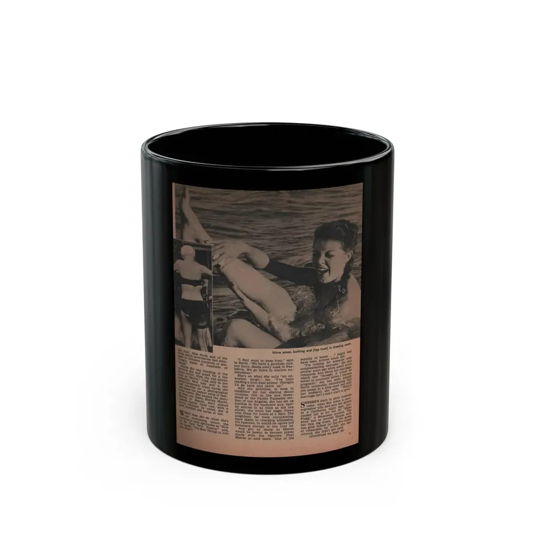 Sheree North #282 - Man To Man Mag. April '56 - 1 B&W Photo & Article (Vintage Female Icon) Black Coffee Mug 11oz - Go Mug Yourself