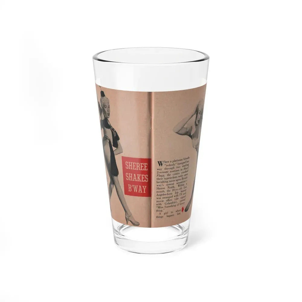 Sheree North #284 - Show Pocket Mag. Nov. '53 - 2 B&W Photos & Article (Vintage Female Icon) Pint Glass 16oz 16oz - Go Mug Yourself