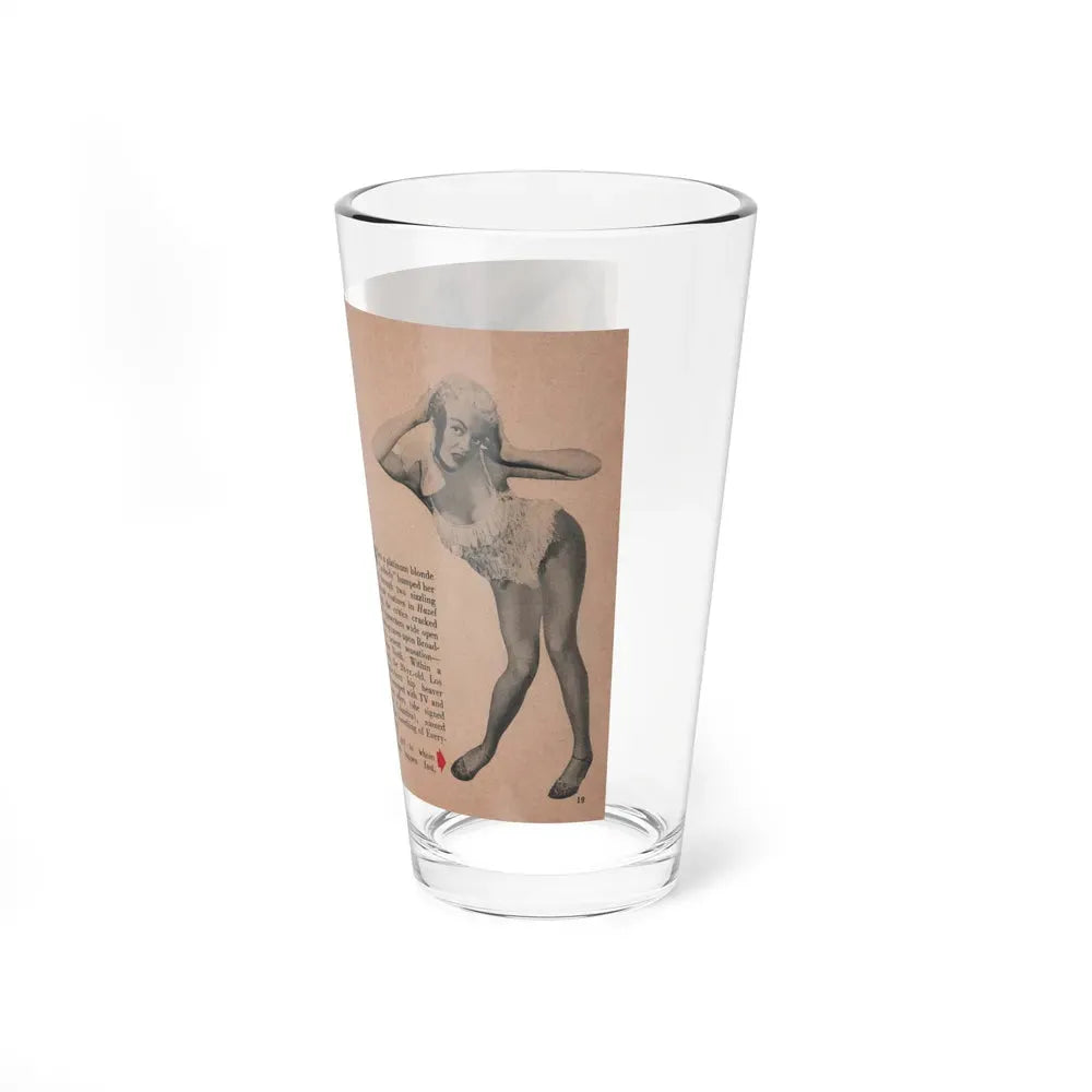 Sheree North #284 - Show Pocket Mag. Nov. '53 - 2 B&W Photos & Article (Vintage Female Icon) Pint Glass 16oz - Go Mug Yourself