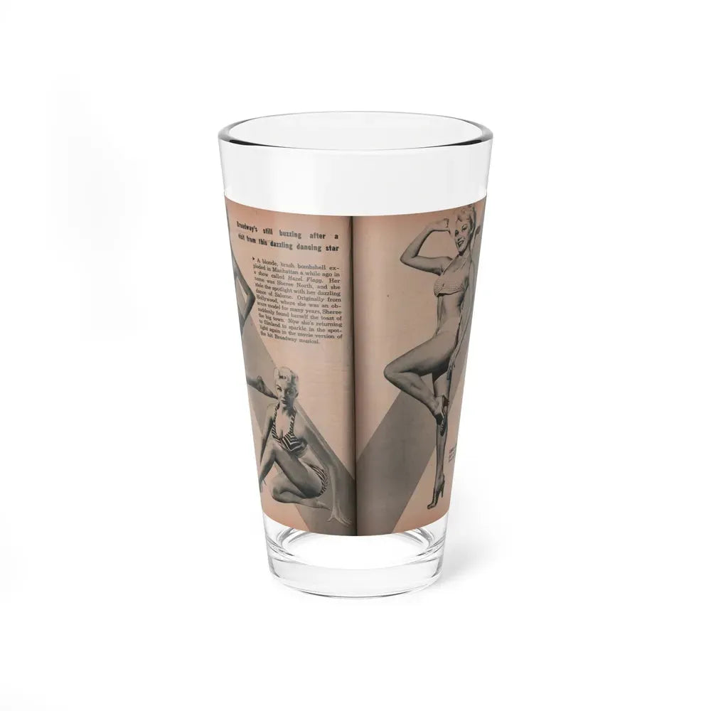 Sheree North #295 - PHOTO Mag. Feb. '54 - 3 B&W Photos, Short Article & Caption (Vintage Female Icon) Pint Glass 16oz 16oz - Go Mug Yourself