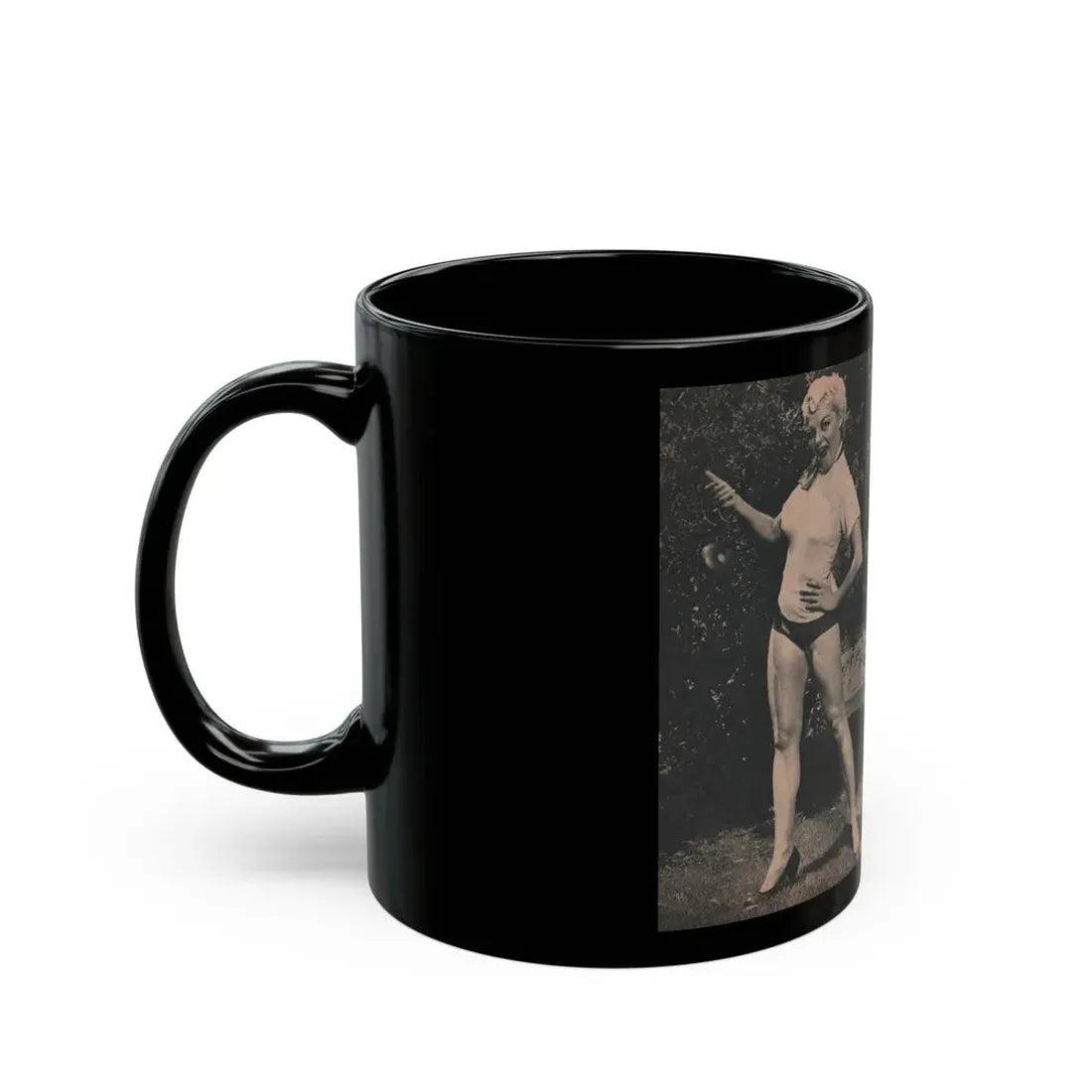 Sheree North #296 - PHOTO Mag. Feb. '54 - 3 B&W Photos & Caption (Vintage Female Icon) Black Coffee Mug - Go Mug Yourself