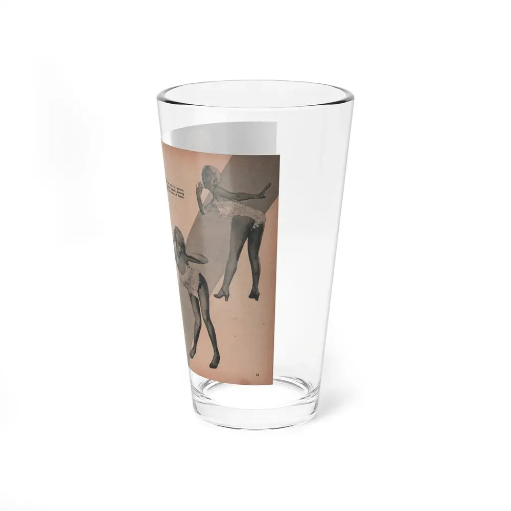 Sheree North #296 - PHOTO Mag. Feb. '54 - 3 B&W Photos & Caption (Vintage Female Icon) Pint Glass 16oz - Go Mug Yourself