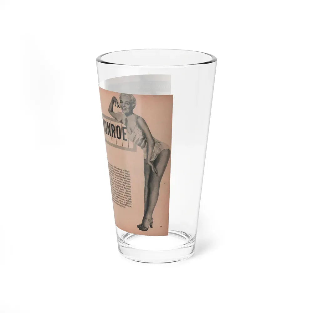 Sheree North #297 - PHOTO Digest Mag. Aug. '53 - 2 B&W Photos, Caption & Article (Vintage Female Icon) Pint Glass 16oz - Go Mug Yourself
