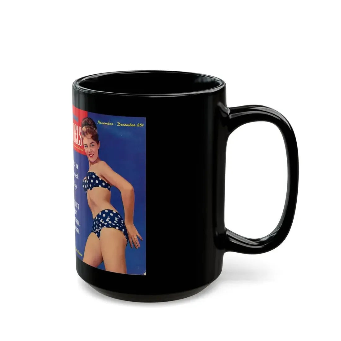 Sheree North #303 - Famous Models Mag. Cover 1950 (Vintage Female Icon) Black Coffee Mug - Go Mug Yourself