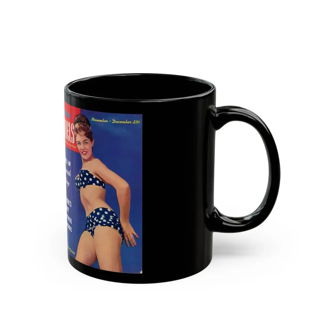 Sheree North #303 - Famous Models Mag. Cover 1950 (Vintage Female Icon) Black Coffee Mug - Go Mug Yourself