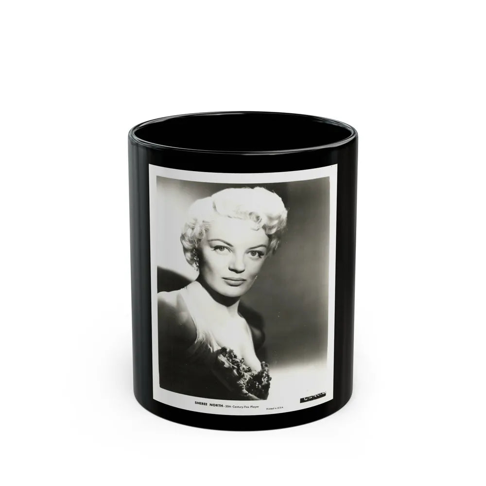 Sheree North #304 (Vintage Female Icon) Black Coffee Mug-11oz-Go Mug Yourself