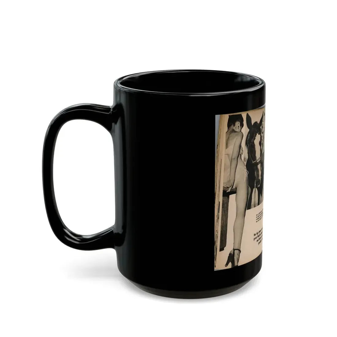 Sheree North #316 - 5 B&W Photos & Captions from Foto-rama Digest Mag. February '56 (Vintage Female Icon) Black Coffee Mug - Go Mug Yourself